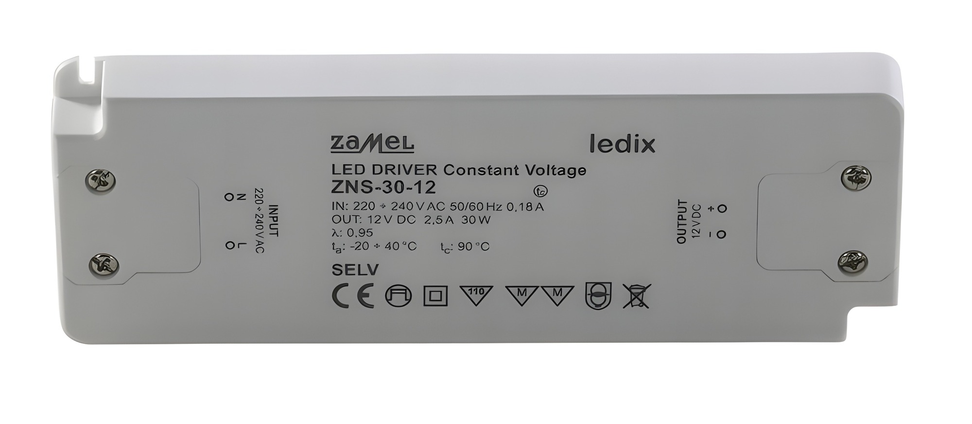 Zdroj napájecí ZAMEL LEDIX LED 12Vss 30W