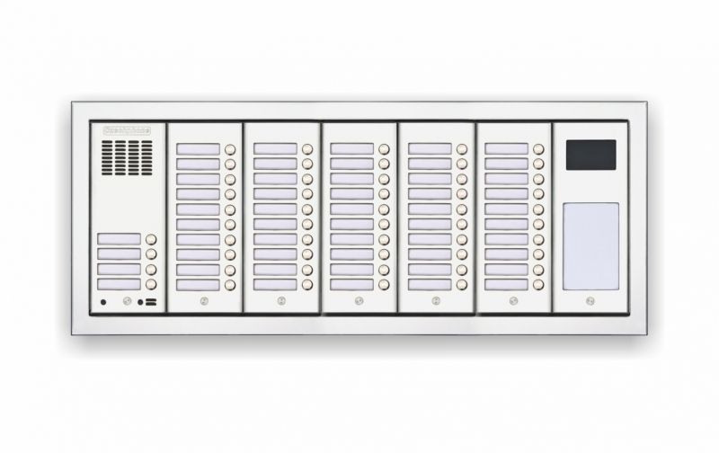 Tablo zvonkové CZECHPHONE 4004005466, DUO Standard, 54 jmenovek, MIFARE, zápustné, 7 modulů