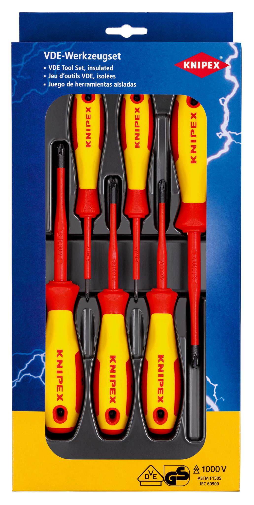 KNIPEX 00 20 12 V03 Sada šroubováků PH/PZ, provedení VDE