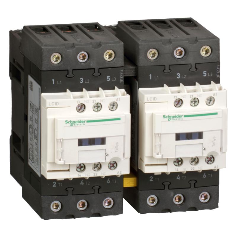 SCHN LC2D40ABD 3P Everlink stykač reverz. AC3 440V 40A cívka 24V DC