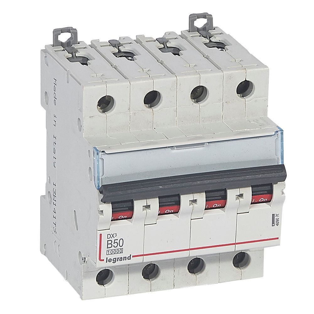 Jistič čtyřpolový LEGRAND 409070 DX3 4P B50 10000A/16KA