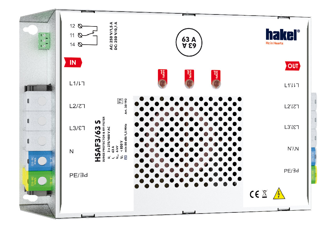 HAKEL 30192 HSAF3/63 S SPD typ 3 s VF filtrem