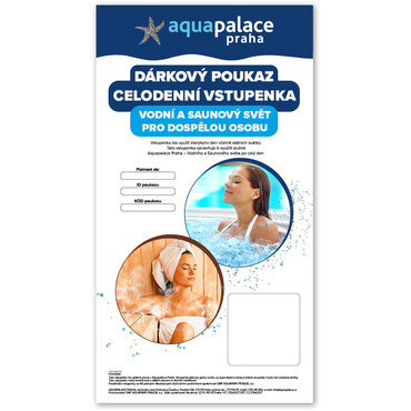 AQUAPALACE Vstupenka voda/sauna - dospělý
