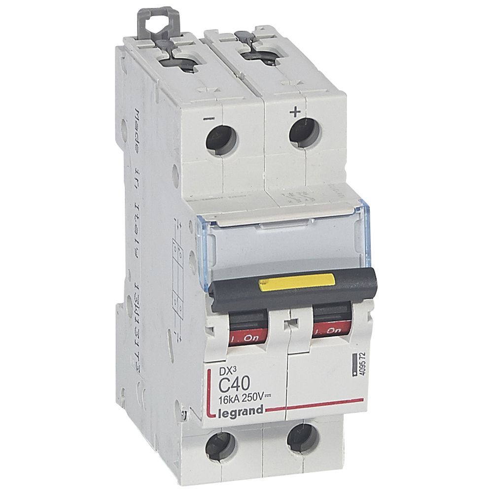 Jistič dvoupolový LEGRAND 409572 DX3 DC 2P C40 16KA
