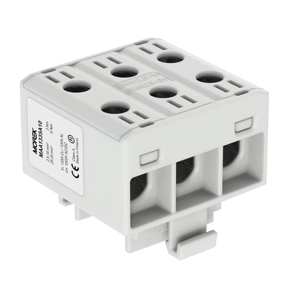 MOREK MAA1335A10 Univerzální řadová svorka OTL 35-3x(3pól.) 3xAl/Cu 2,5-35mm2 1000V šedá