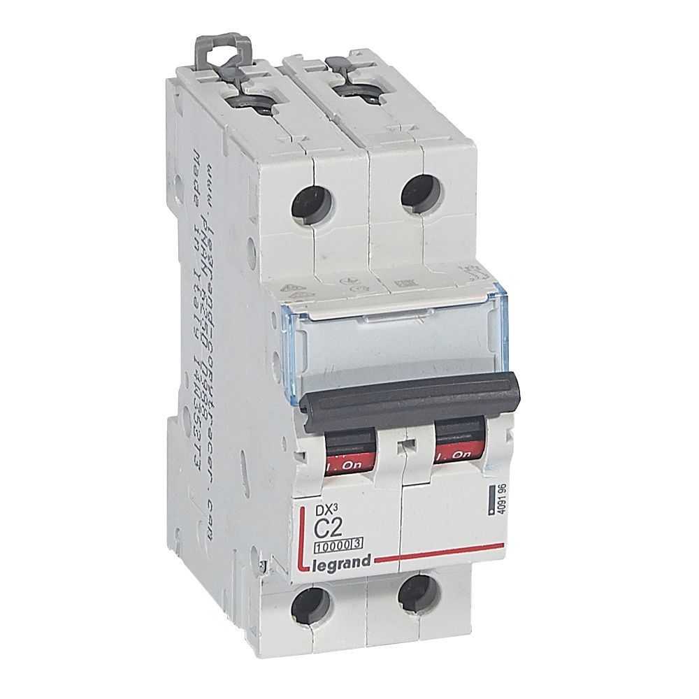 Jistič dvoupolový LEGRAND 409196 DX3 2P C2 10000A/16KA
