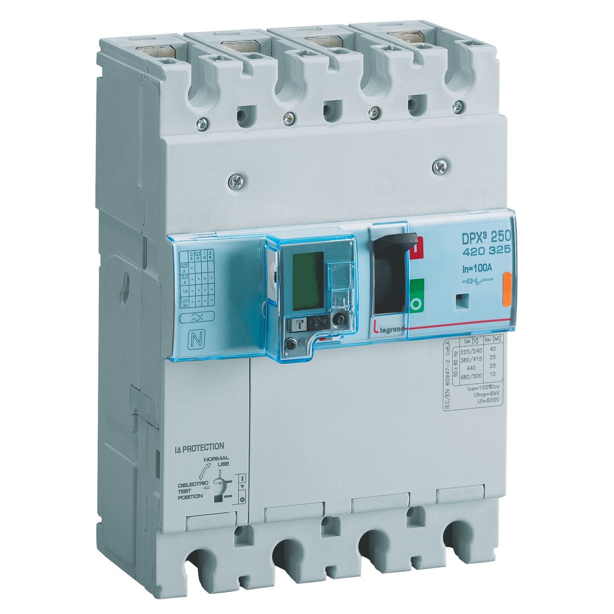 LEG 420382 DPX3 250ELE+ CHR 4P 40A 50KA