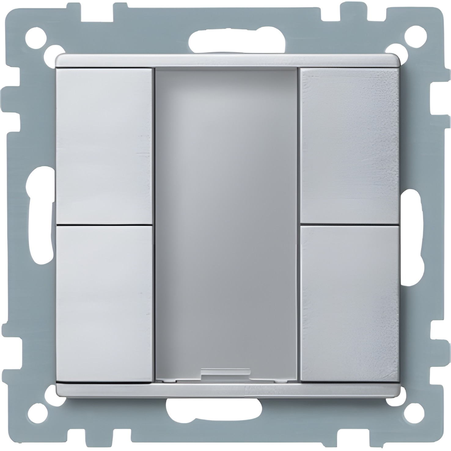SCHN MTN627660 KNX tlač. panel 2-násobný plus, Aluminium, System M