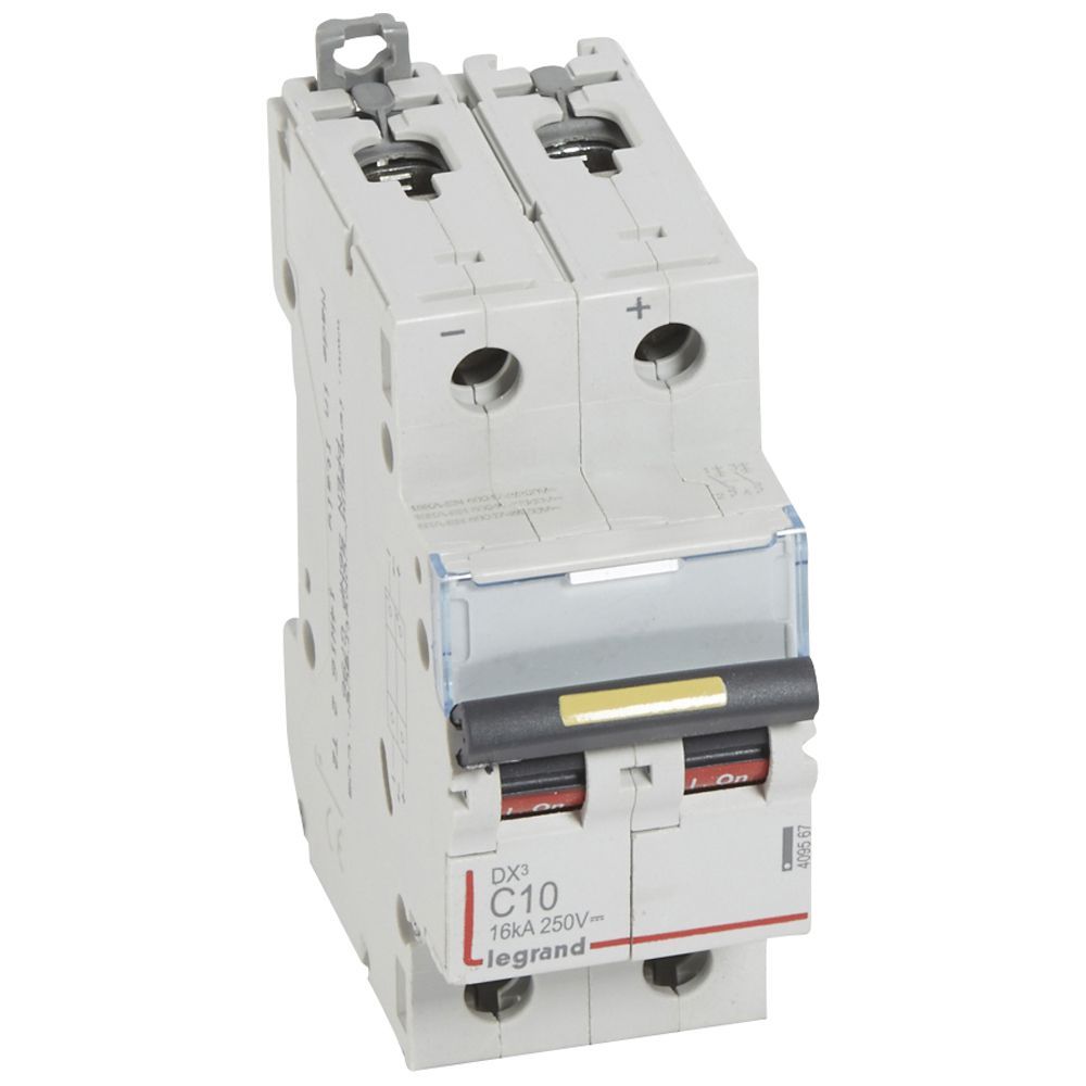Jistič dvoupolový LEGRAND 409567 DX3 DC 2P C10 16KA