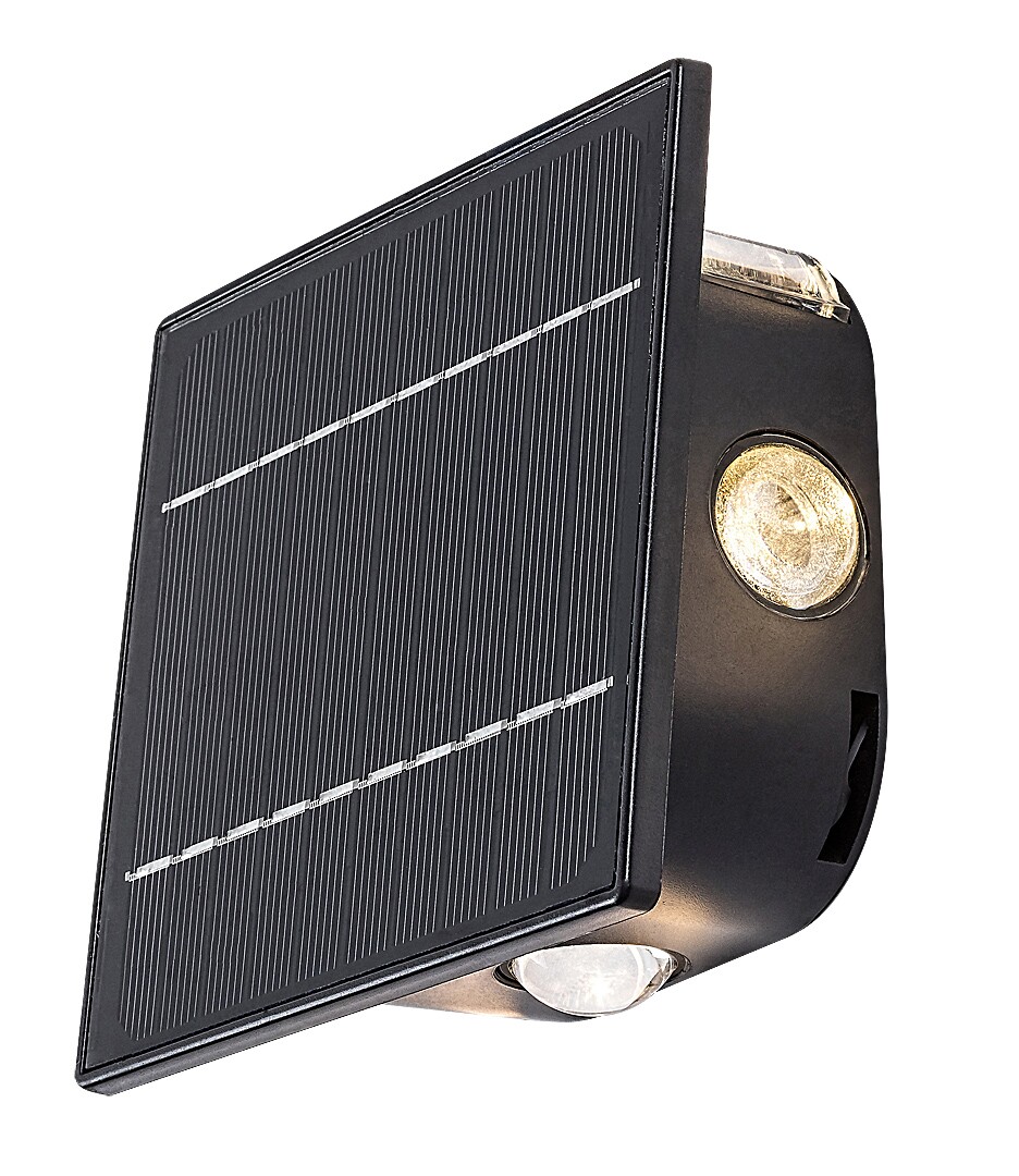 Solární svítidlo Emmen černá LED 0,5W RABALUX 77034