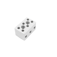 EL 1000071 Svorkovnice keramická AK 3/15 BI (2-1603-3), 3pól., 3x10mm2, 32A, T350, porcelánová (bílá