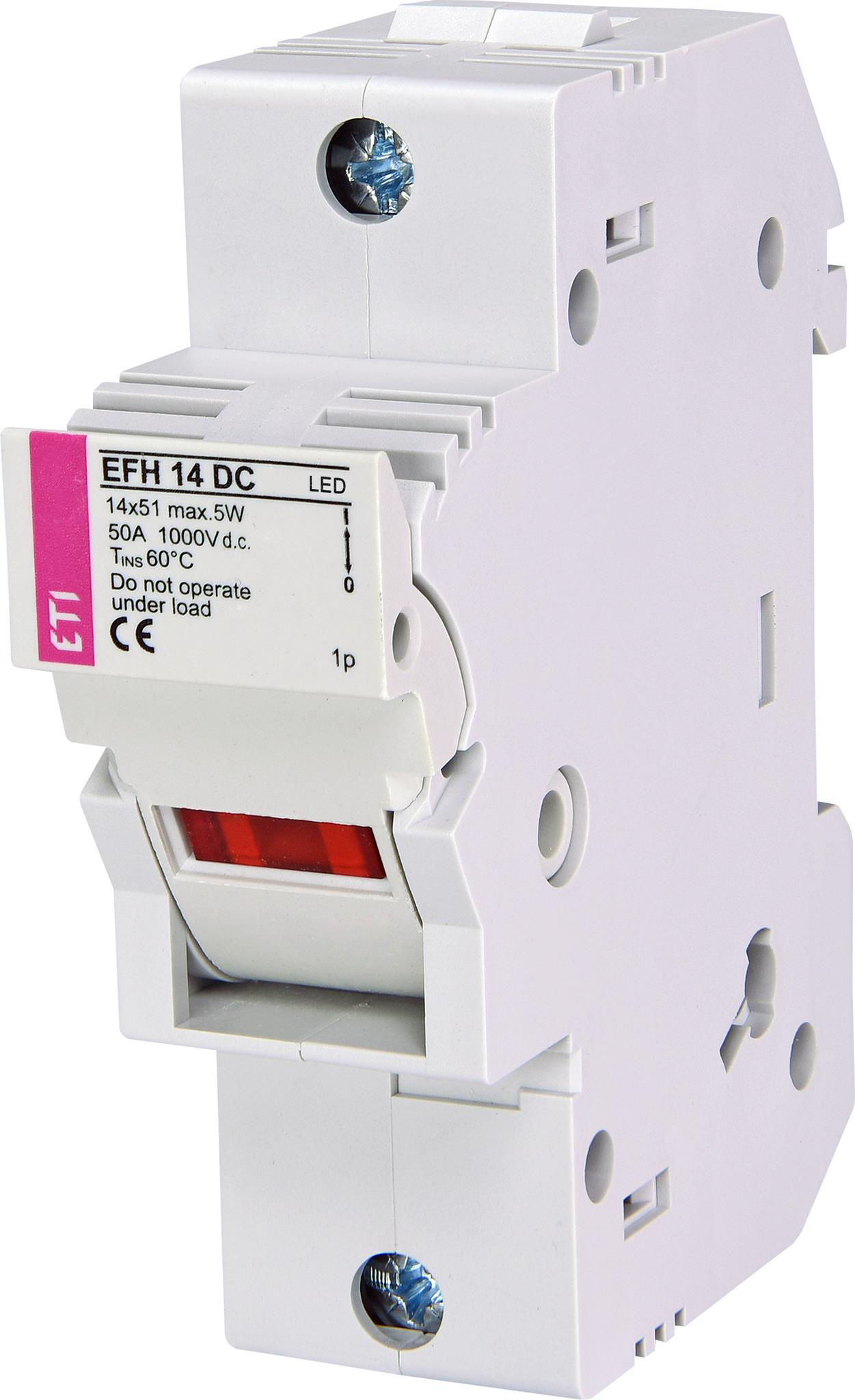 ETI 002560211 pojistkový spodek, EFH 14 DC 1p LED