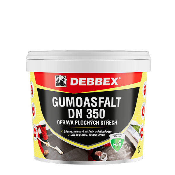 Gumoasfalt DEBBEX 110082BIP DN 350 , černá 10kg na vodní bázi