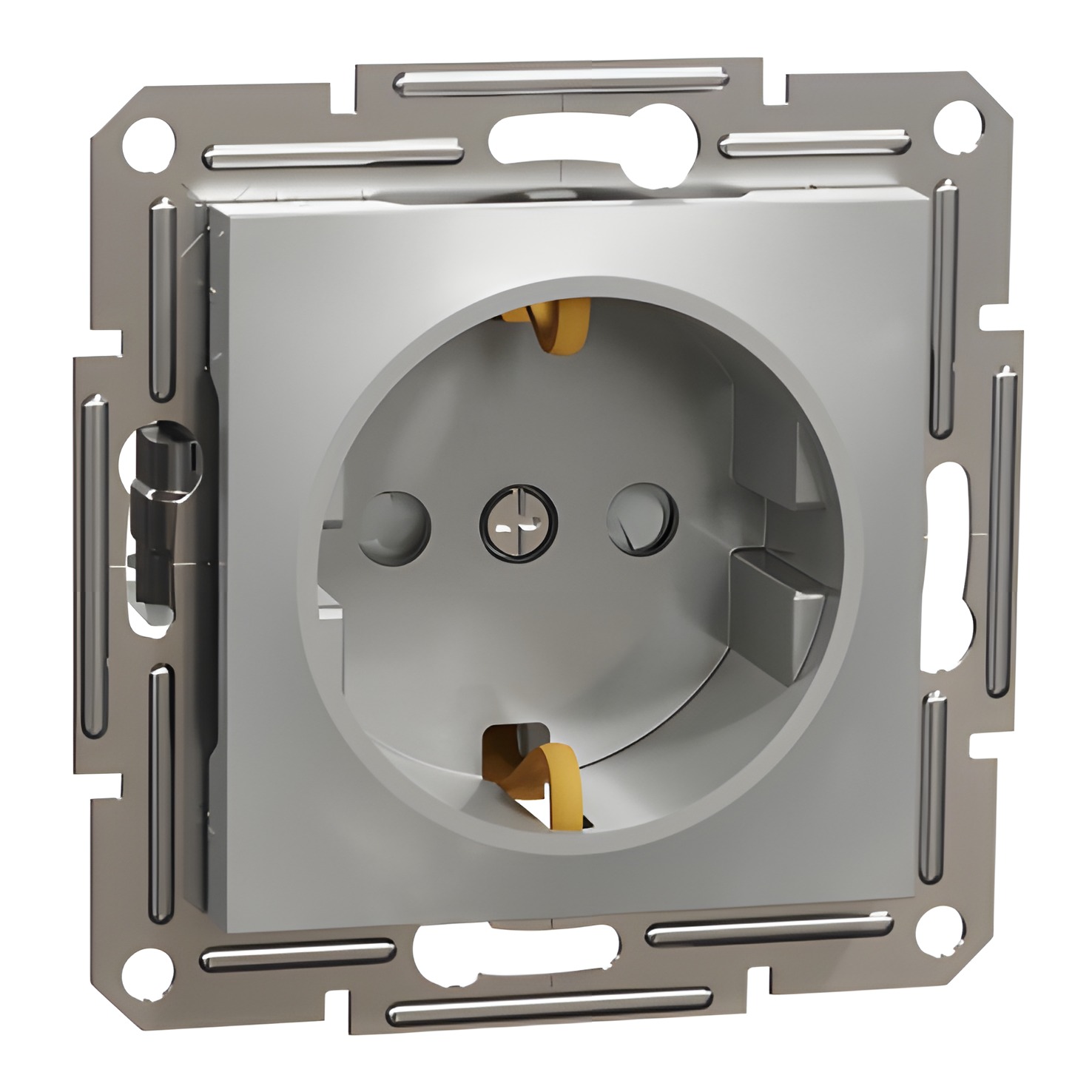 SCHN EPH2900261 Asfora - Zásuvka SCHUKO 250V 16A, clonky, alu