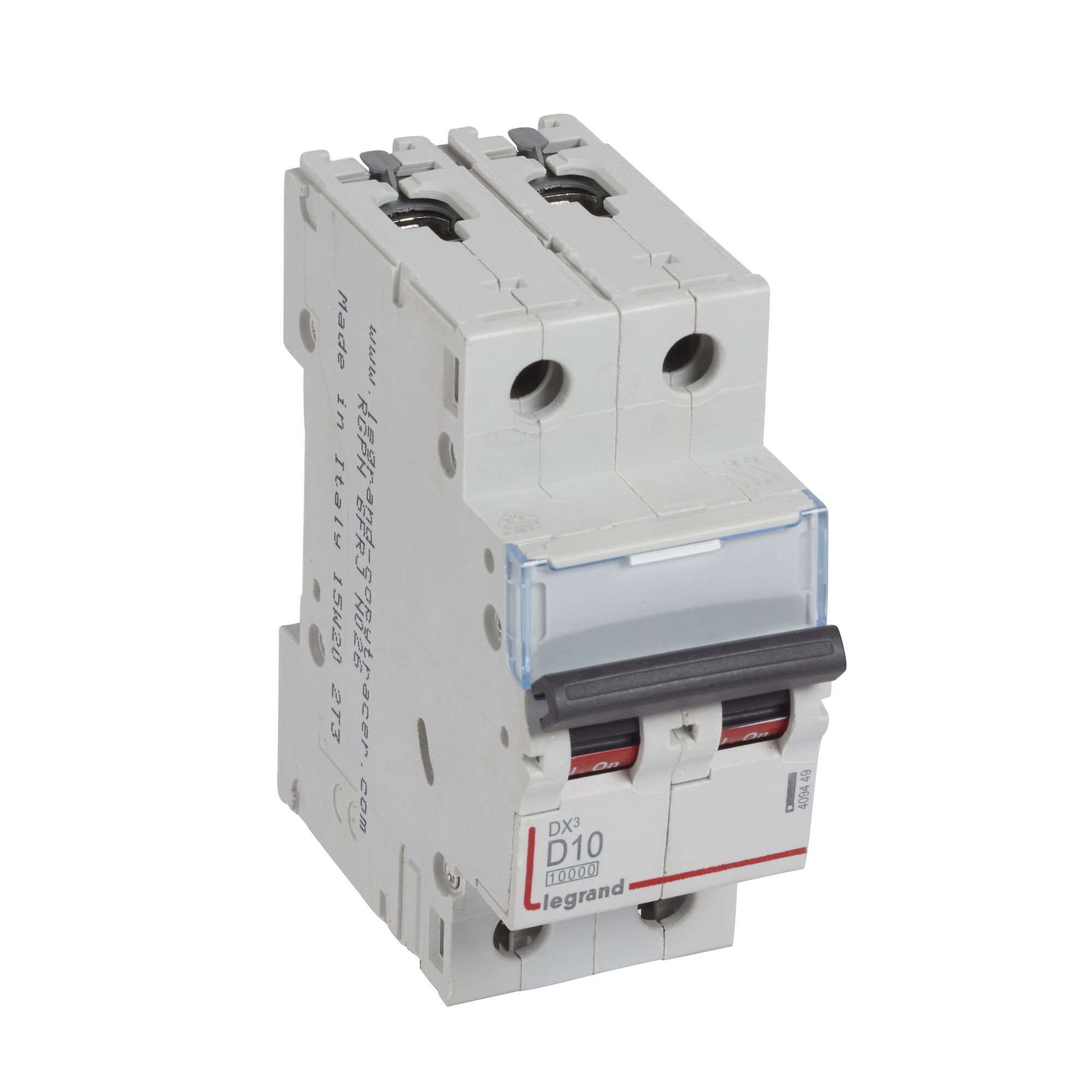 Jistič dvoupolový LEGRAND 409449 DX3 2P D10 10000A/16KA