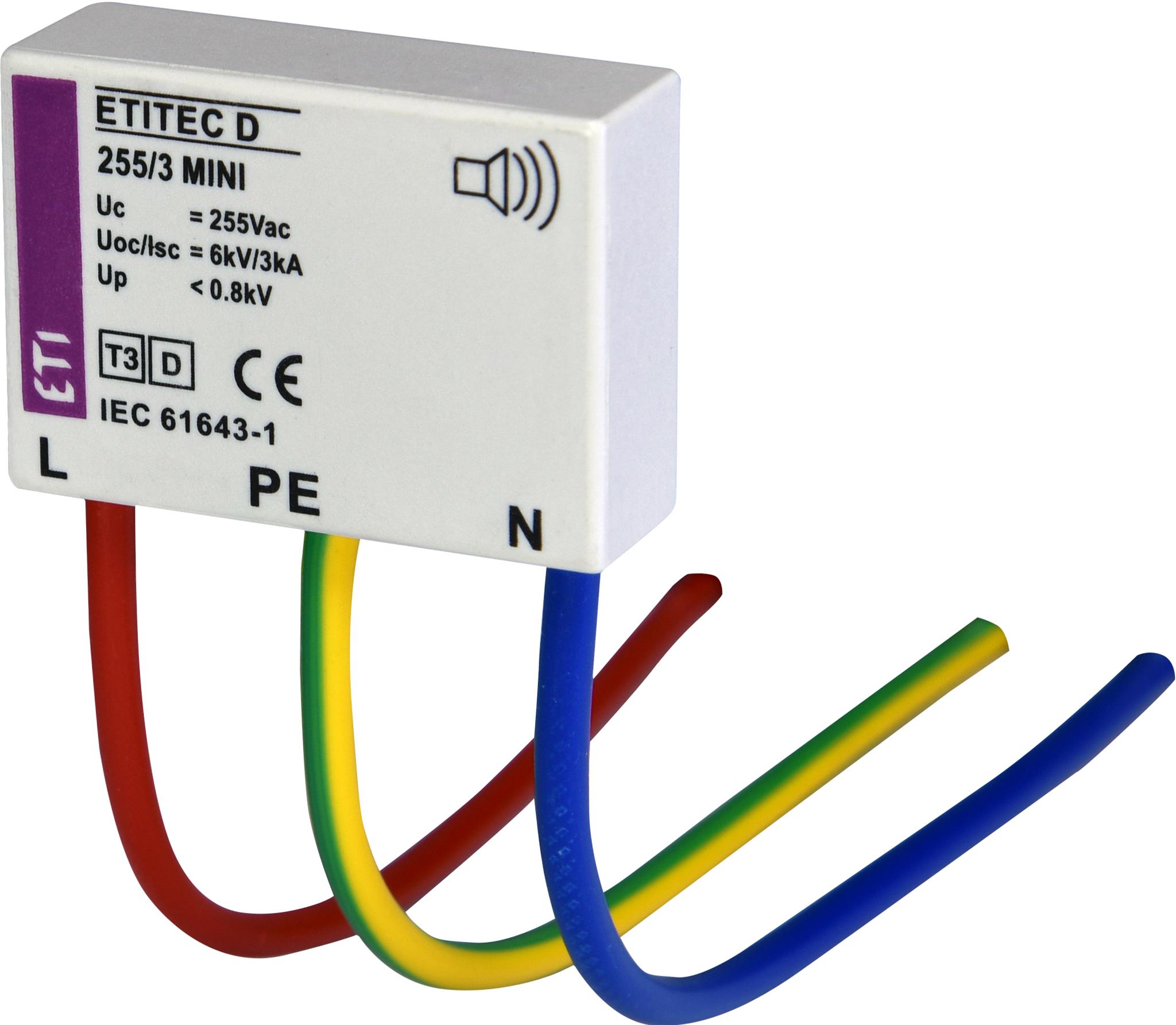 ETI 002441632 svodič přepětí, ETITEC D 255/3 MINI