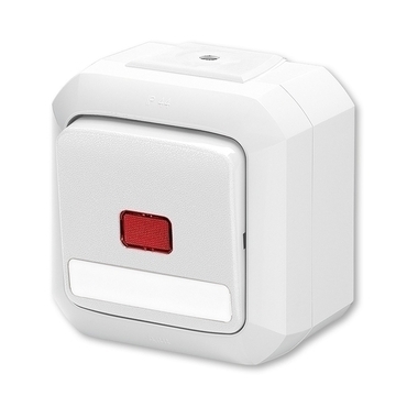 ABB 3559N-C02512 B Spínač dvojpólový se signalizační doutnavkou, s popis. pol., ř. 2S, IP54, bezšr.