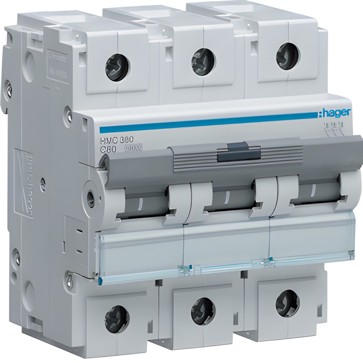 Jistič třípolový HAGER HMC380 3-pól. 80 A, char. C, 15 kA