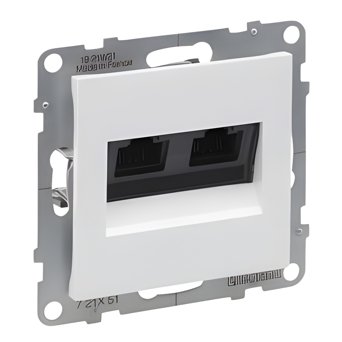 Zásuvka datová LEGRAND SUNO 72C5UB2, CAT5E, 2x RJ45, UTP, bílá