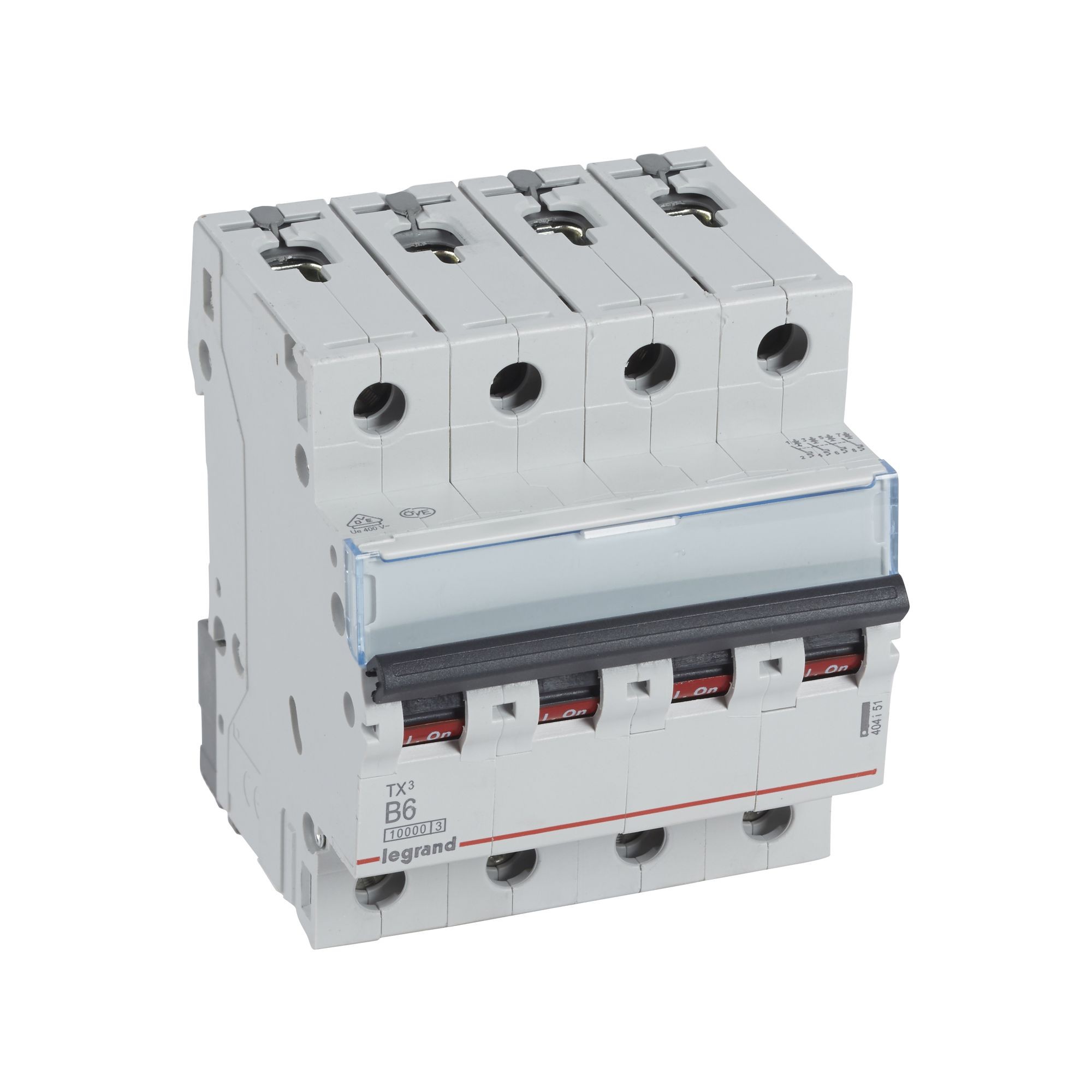 Jistič čtyřpolový LEGRAND 404151 TX3 4P B6 10000A