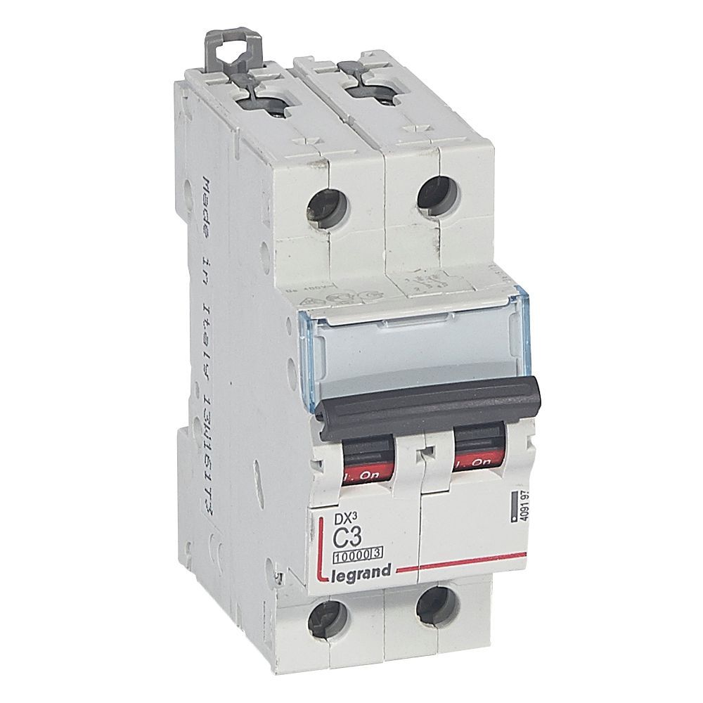 Jistič dvoupolový LEGRAND 409197 DX3 2P C3 10000A/16KA