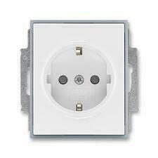 ABB 5518E-A03459 04 Jiné systémy zásuvek Zásuvka jednonásobná s ochr. kontakty (podle DIN), s clonka