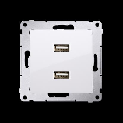Nabíječka USB SIMON 54 DC2USB.01/11, 2 násobná (přístroj s krytem), 2x USB typ A, bílá