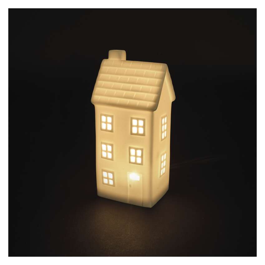EMOS DCLW36 1LED CERAMIC HOUSE TALL WHITE WW
