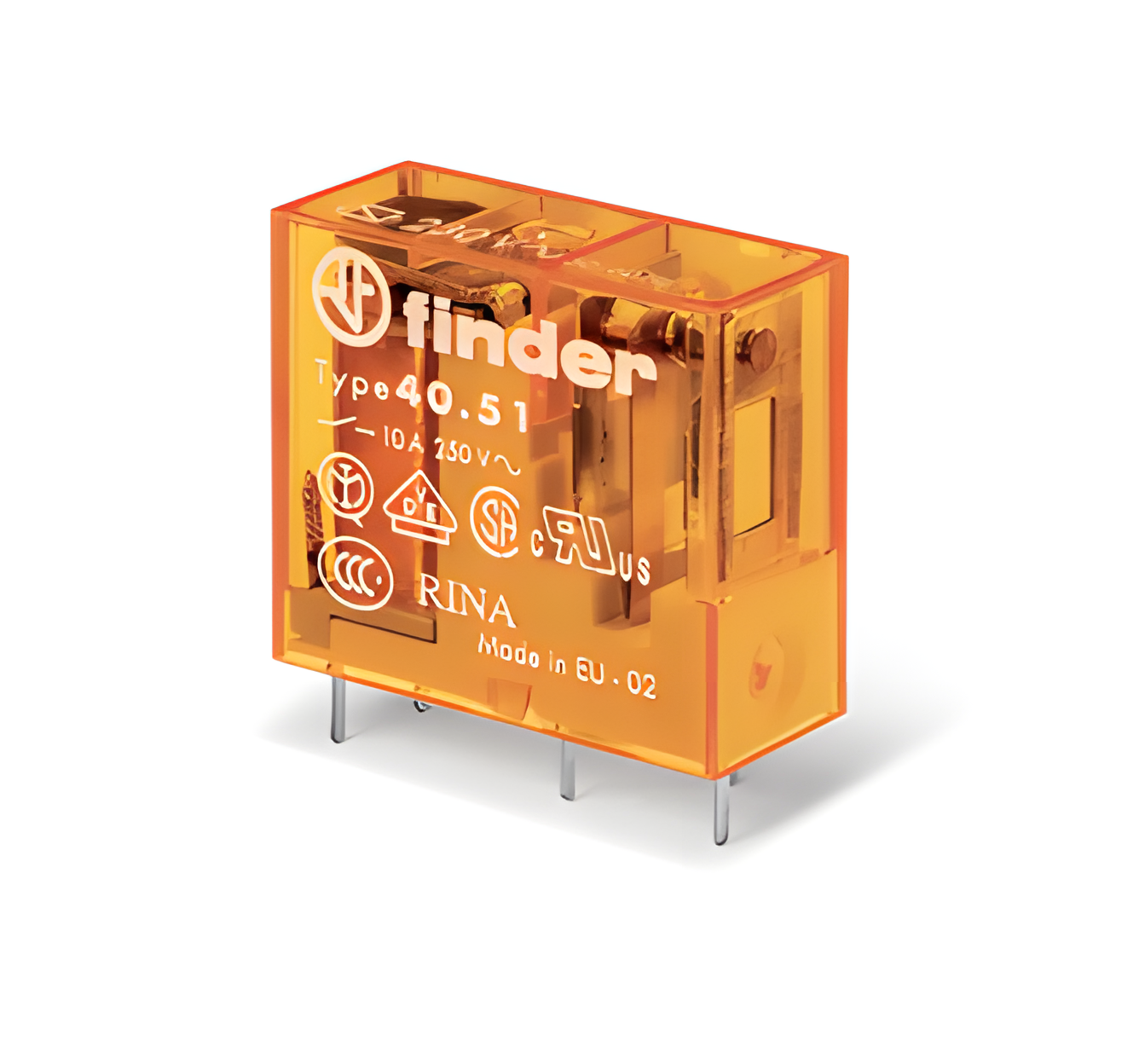 FINDER 40.51.8.230.0000 Relé, DIN/PS, 1P/10A, 230V AC