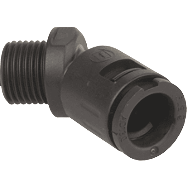SCHM AG-5101.042.240 Hadicová spojka úhlová, 45°, černá, pro průměr 42,5mm