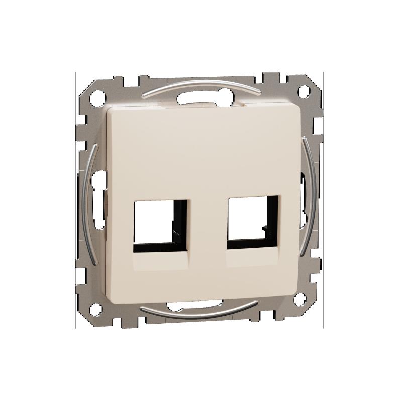 SCHN SDD112444C Sedna D/E - Kryt pro RJ45 AMP Keystone UTP, Béžová