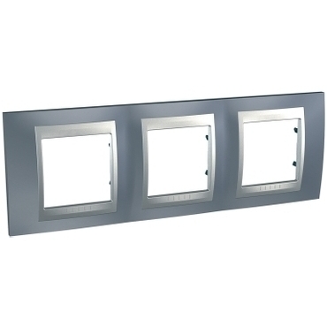 SCHN MGU66.006.097 Unica Top - Krycí rámeček trojnásobný, Metal Grey/Aluminium