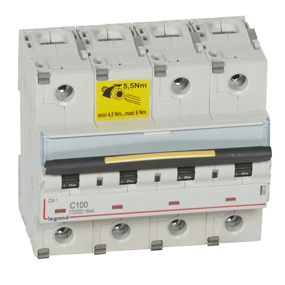 Jistič čtyřpolový LEGRAND 409363 DX3 4P C100 10000A/16KA