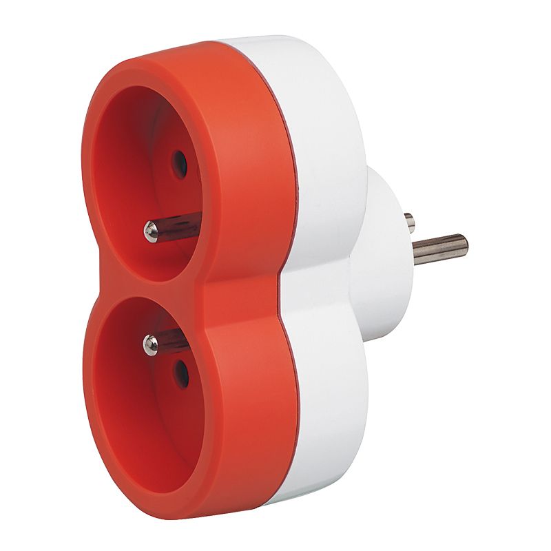 Adaptér čelní LEG 050503 2X2P+T 16A oranžová