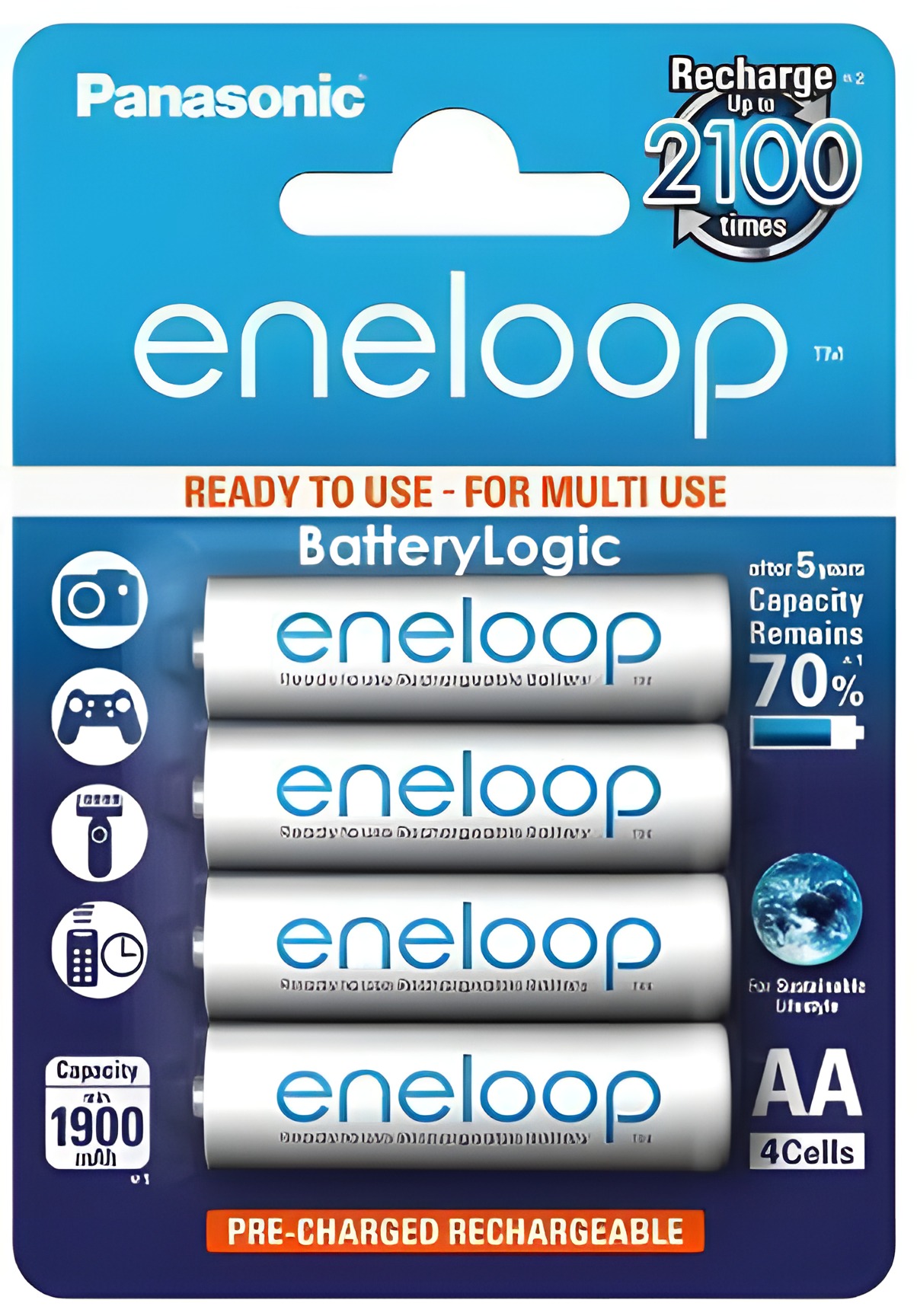 Panasonic HR6/4BE 1900mAh Ni-Mh (BAL:4/40ks)