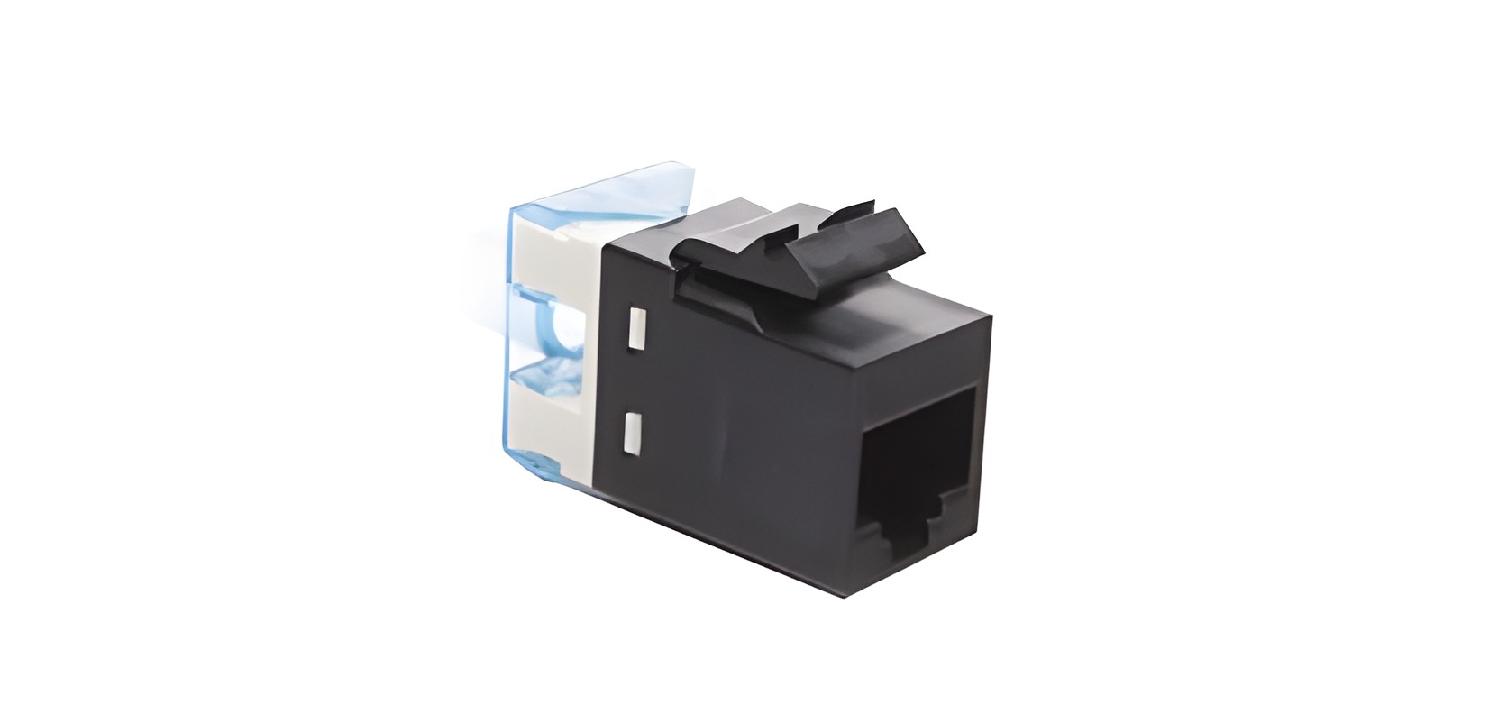 Konektor datové zásuvky SIMON ARJ455e, RJ45 kat. 5e, nestíněný (UTP), značka Tyco Electronics, černá