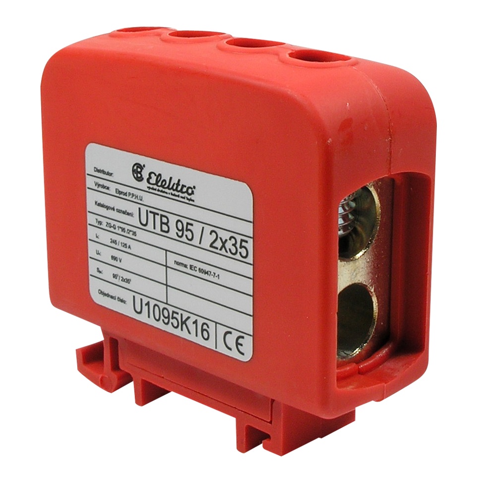 BEČOV U1095K16 Svorka UTB 95/2×35 červená