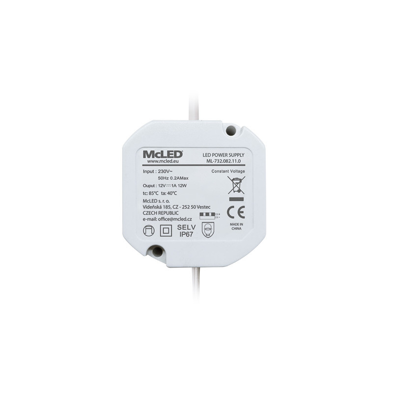 Napájecí zdroj McLED ML-732.082.11.0 12W 12VDC IP67