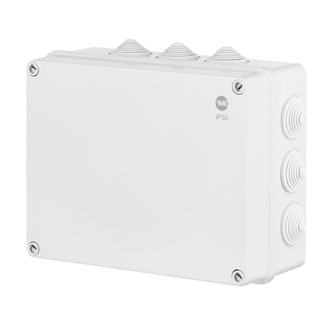 FAM Krabice SolidBOX 68222 IP55, 305x244x168mm, plné víko, stupňovité vývodky (12x)