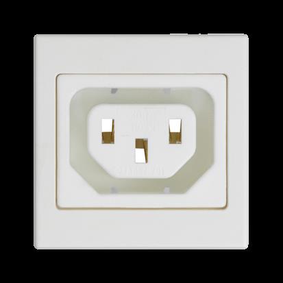 Modul SIMON K306A/9, K45, konektor IEC320 (samice), 45 x 45 mm, bílá