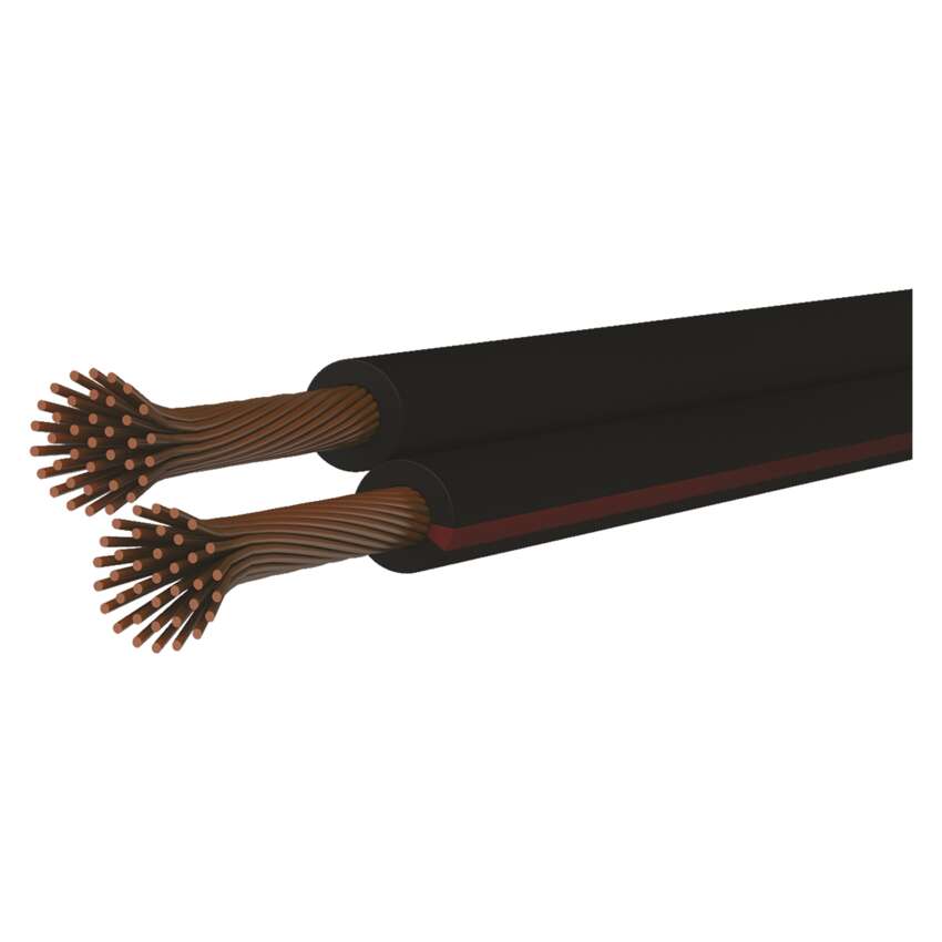 Dvojlinka nestíněná EMOS S8290, 2x 1,50 mm, černo-rudá, 100 m