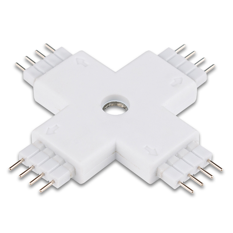Konektor Propojovací MC LED tvar X pro RGB LED pásky 10 mm