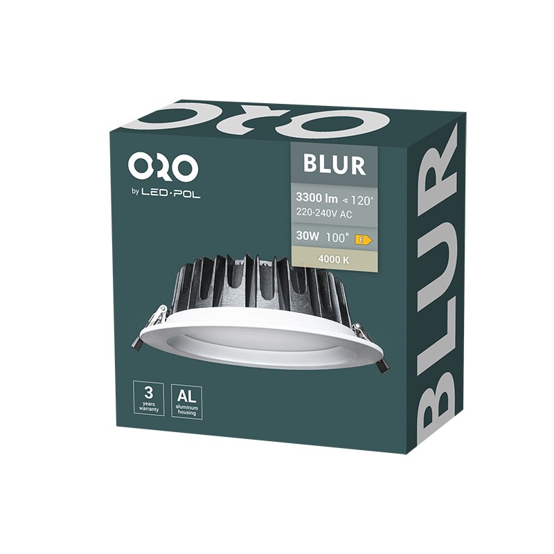 LED downlight LED-POL Blur LED 30W neutrální bílá W