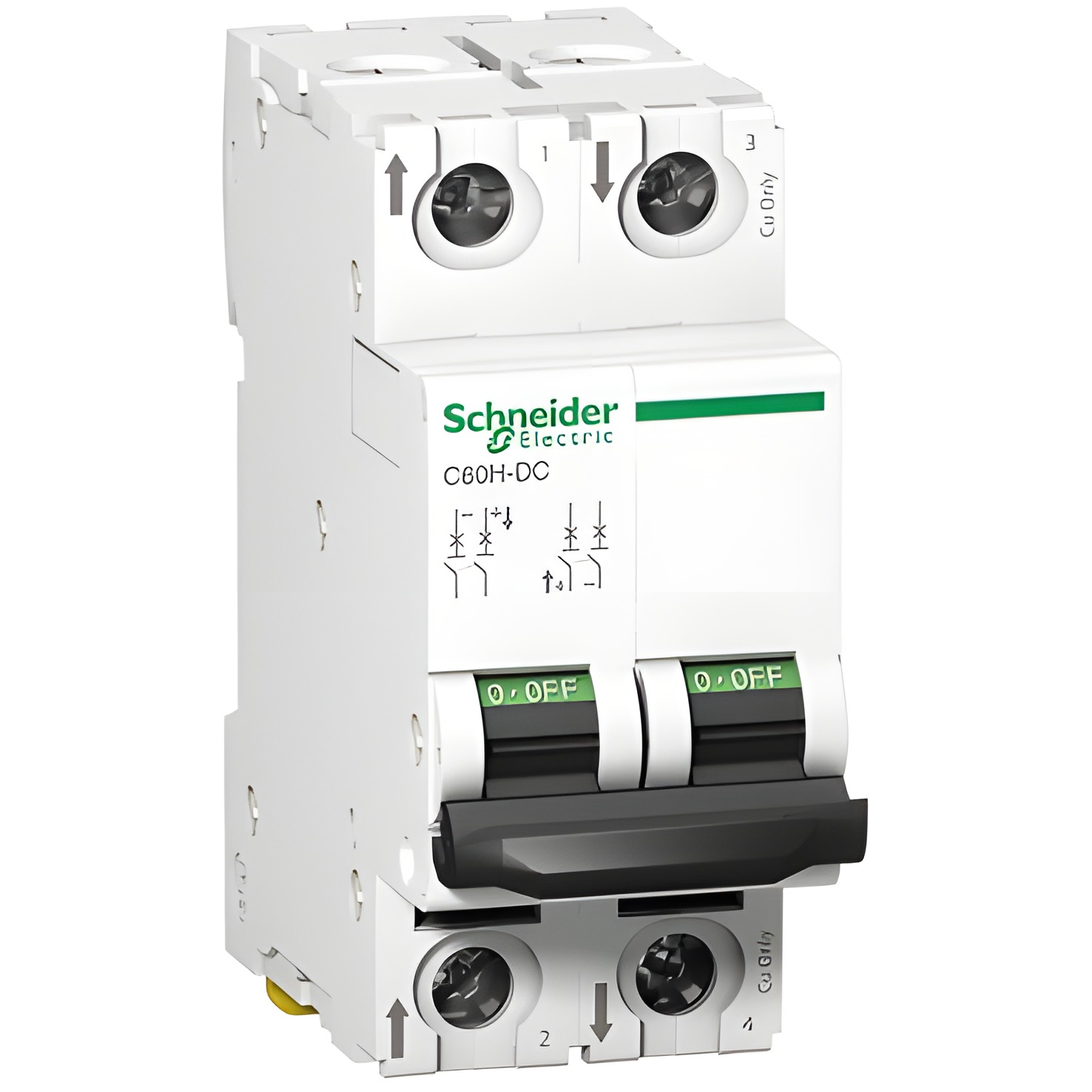Jistič dvoupolový SCHNEIDER A9N61534 C60H-DC 2P 30A C 500V DC