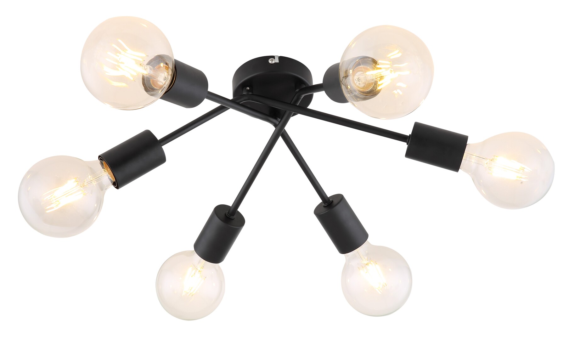 Stropní svítidlo Lamar matná černá E27 6×40W RABALUX 3990
