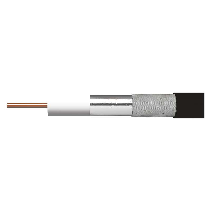 Kabel koaxiální EMOS S5266, CB113UV, PVC, UV, vodič 1,13 mm, plášť 7,05 mm, venkovní, 250 m