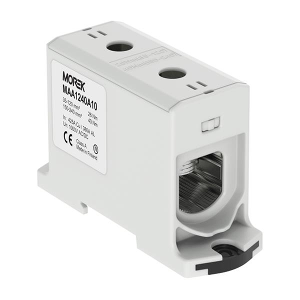 MOREK MAA1240A10 Univerzální řadová svorka OTL 240-1xAl/Cu 35-240mm2 1000V šedá