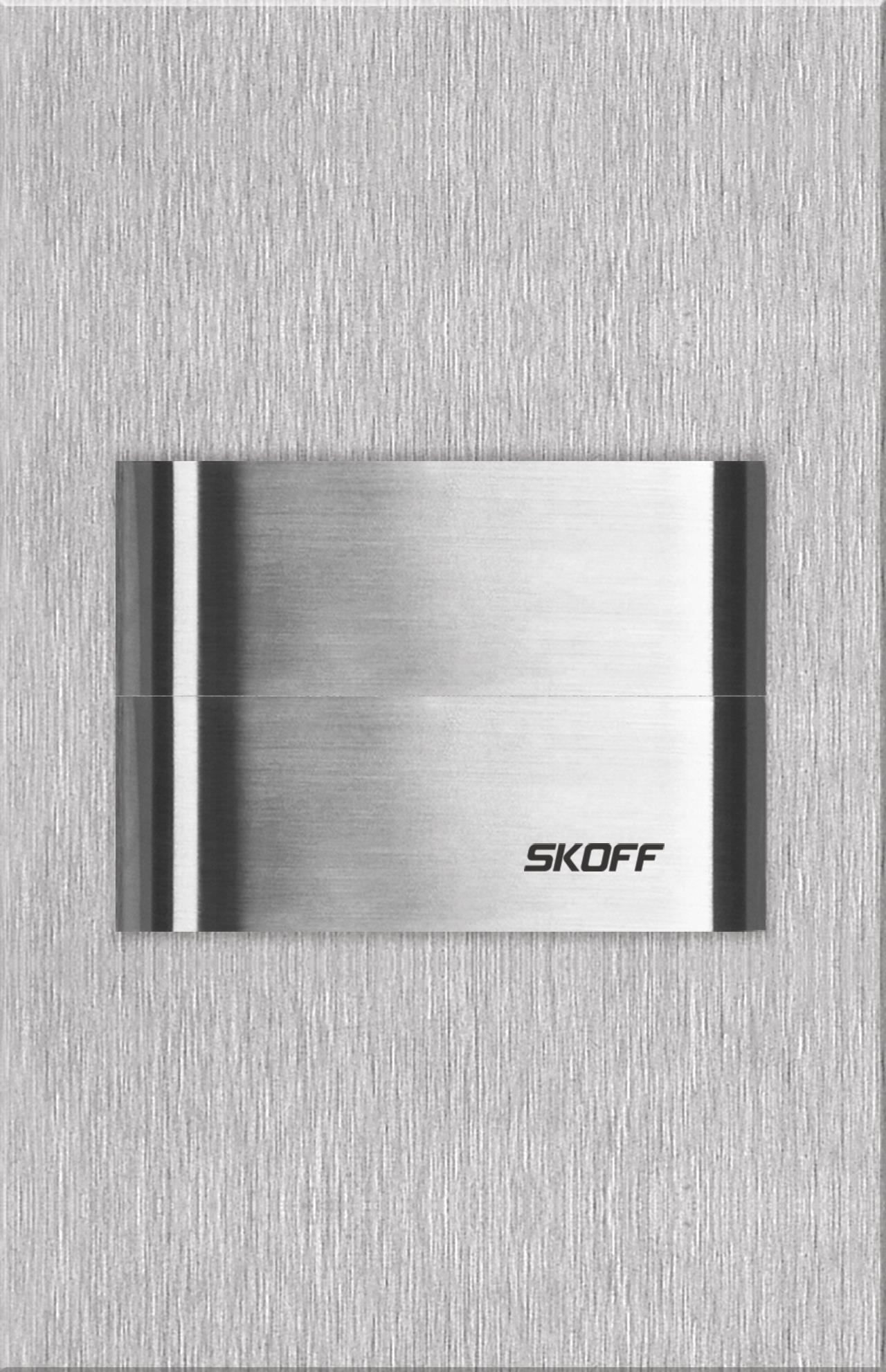 Orientační LED svítidlo SKOFF Duo Tango Short modrá 1,6W 10 V DC IP20 INOX