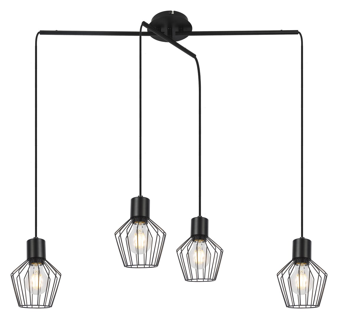 Závěsné svítidlo Belano černá E27 4×40W RABALUX 3540