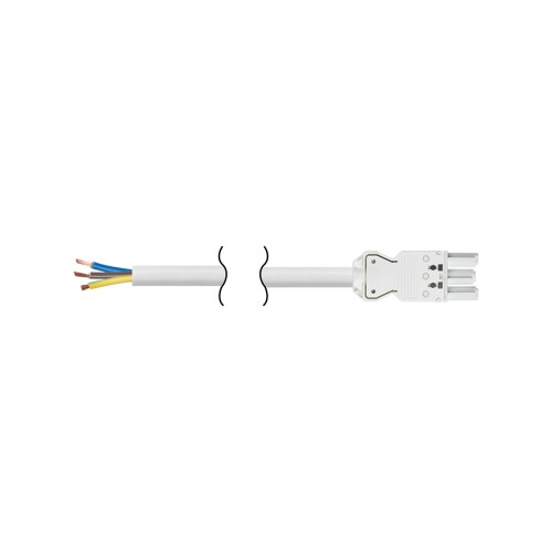 Kabel napájecí SIMON 480 CR4020/9, 3x2,5mm2 s GST18i, bezhalog., RZ 0,6–1; 2metry, bílá
